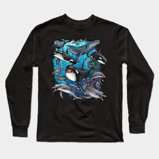 Whales and Dolphins Long Sleeve T-Shirt